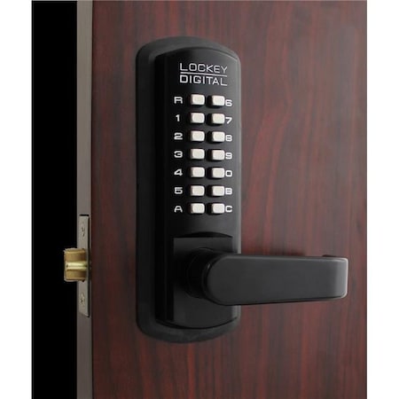 Lockey Usa Lockey USA 3835 JB-MG Jet Black & Marine Grade Mechanical Keyless Lever Lock with Passage Function 3835 JB/MG